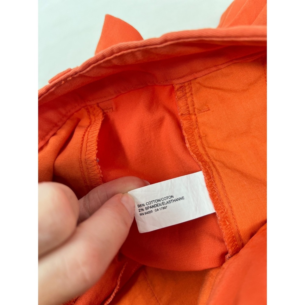 Khakis by Gap Womens Size 8 Orange Cotton Shorts Pockets - Picture 6 of 9